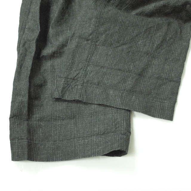 KUON クオン 20SS 日本製 麻・墨染チェック 1タックワイドパンツ 2001-PT02 XL ダークグレー リネン 久遠 ボトムス【中古】【KUON】 KUON 20SS 麻・墨染チェック 1タックワイドパンツ 2001-PT02 - メルカリ