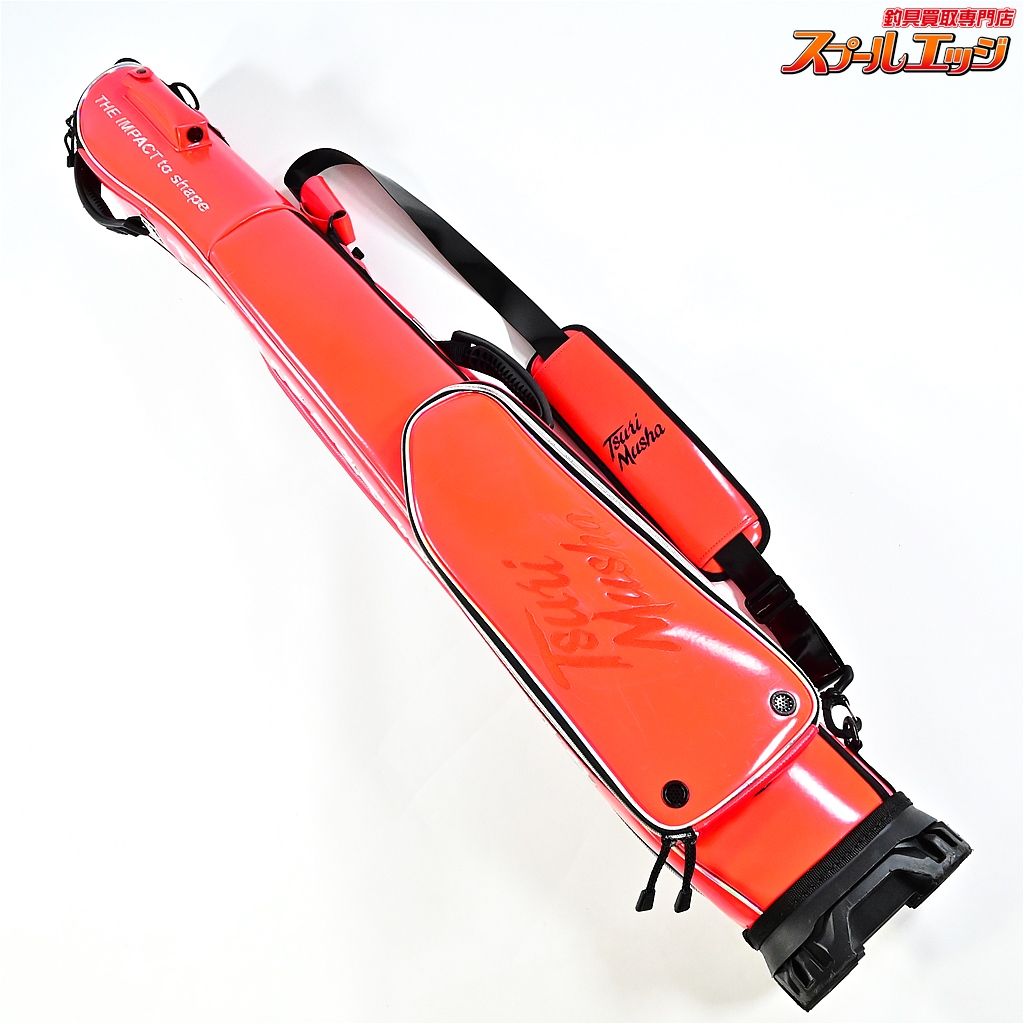 釣武者 スキニーシェイプロッドケース ヘッドリールイン レッド TURIMUSHA K_185 e07192