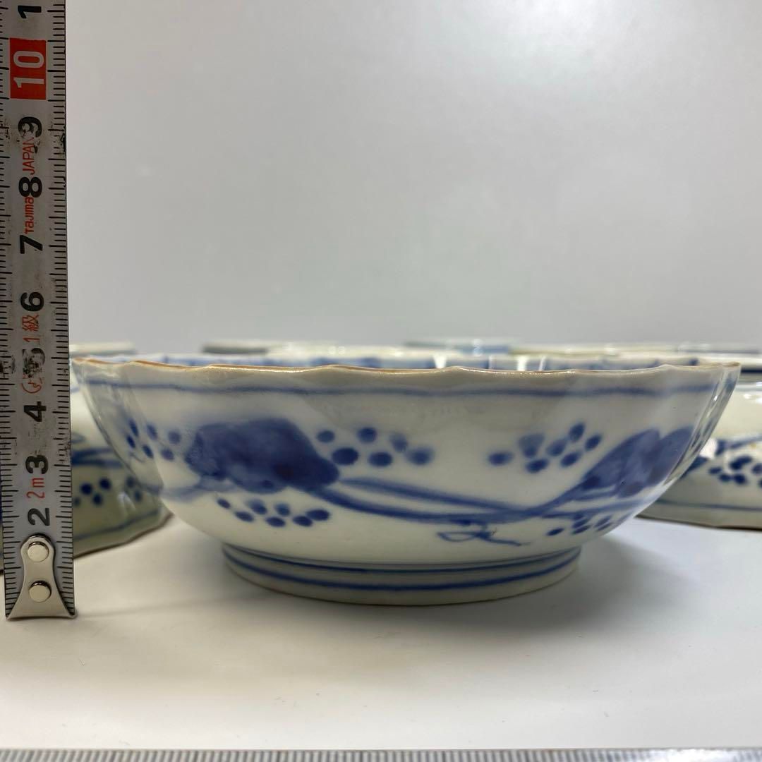 古伊万里 輪花鉢10客