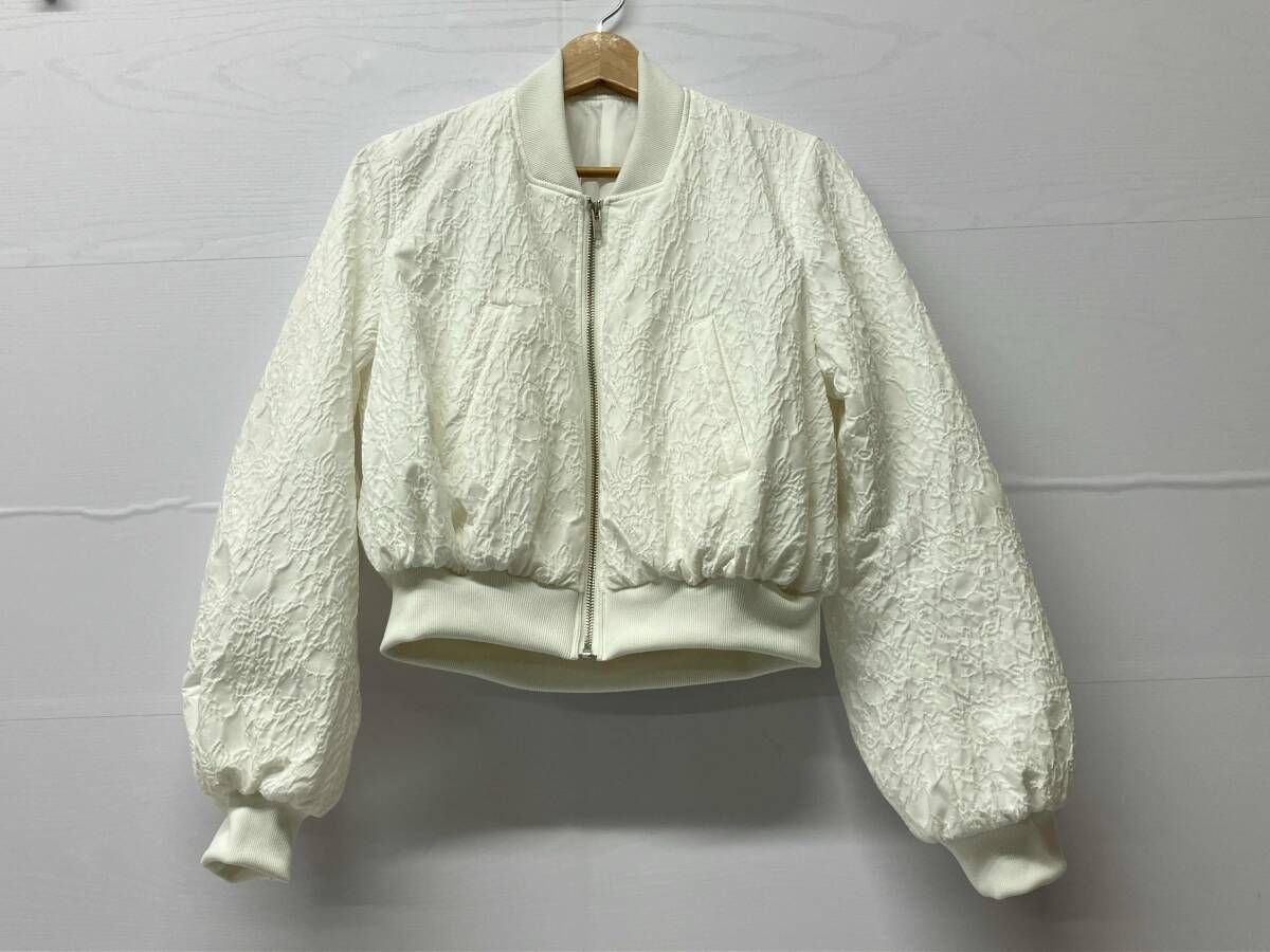 cygne シーニュ ブルゾン ジャガードブルゾン サイズ1 ホワイト CY2411