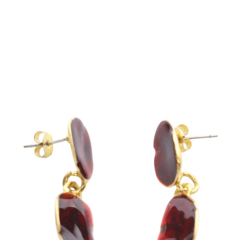 セシルエジャンヌ CECILE ET JEANNE エナメル 3連 ピアス