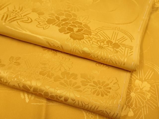 平和屋着物 上質な長襦袢 袷 籬草花地紋 金茶色地 CYAA3335s5