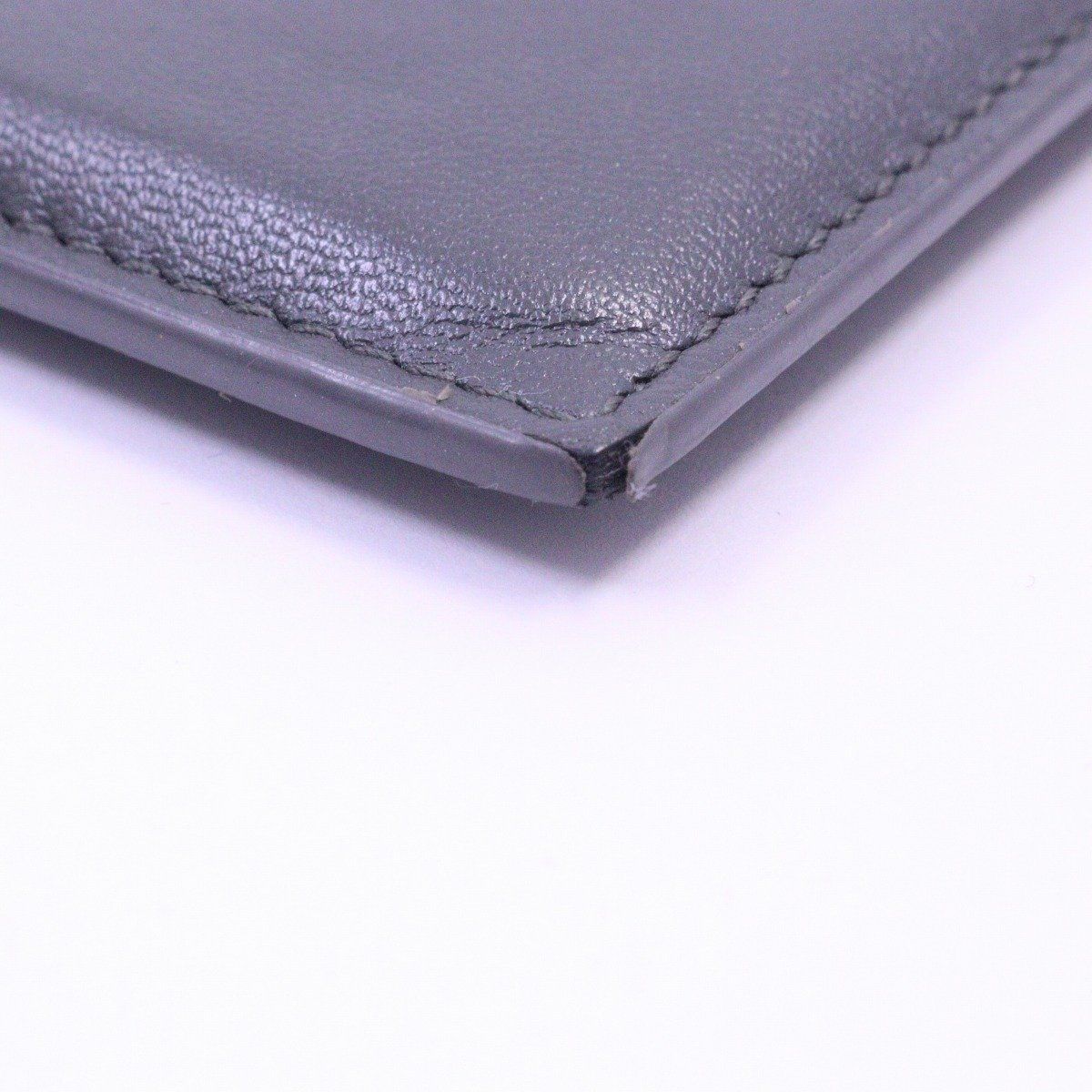 BALENCIAGA バレンシアガ ロゴ カードケース グレー レザー 594309【い