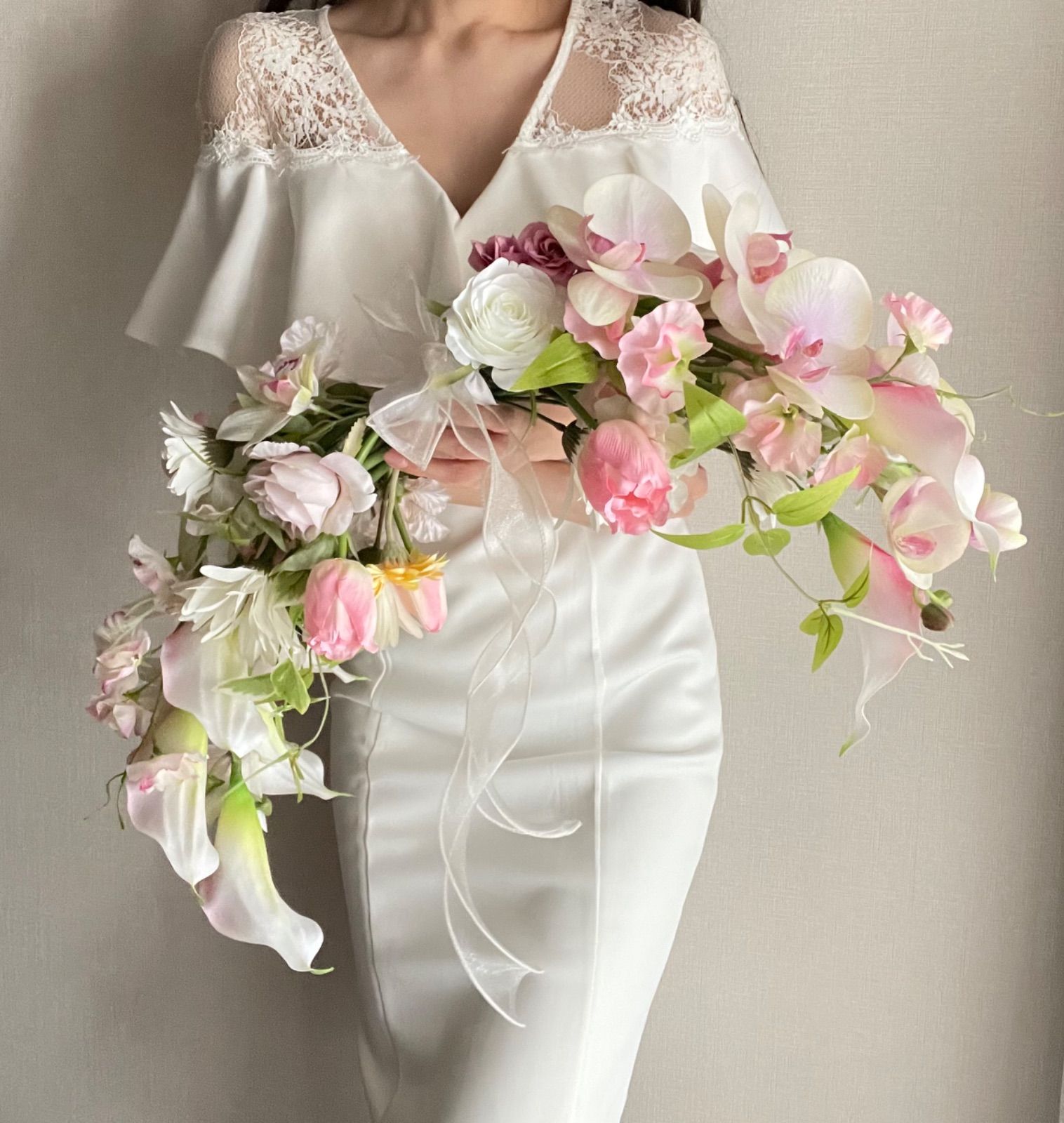 バレリーナブーケ 造花 ウェディング チューリップ アーティフィシャル