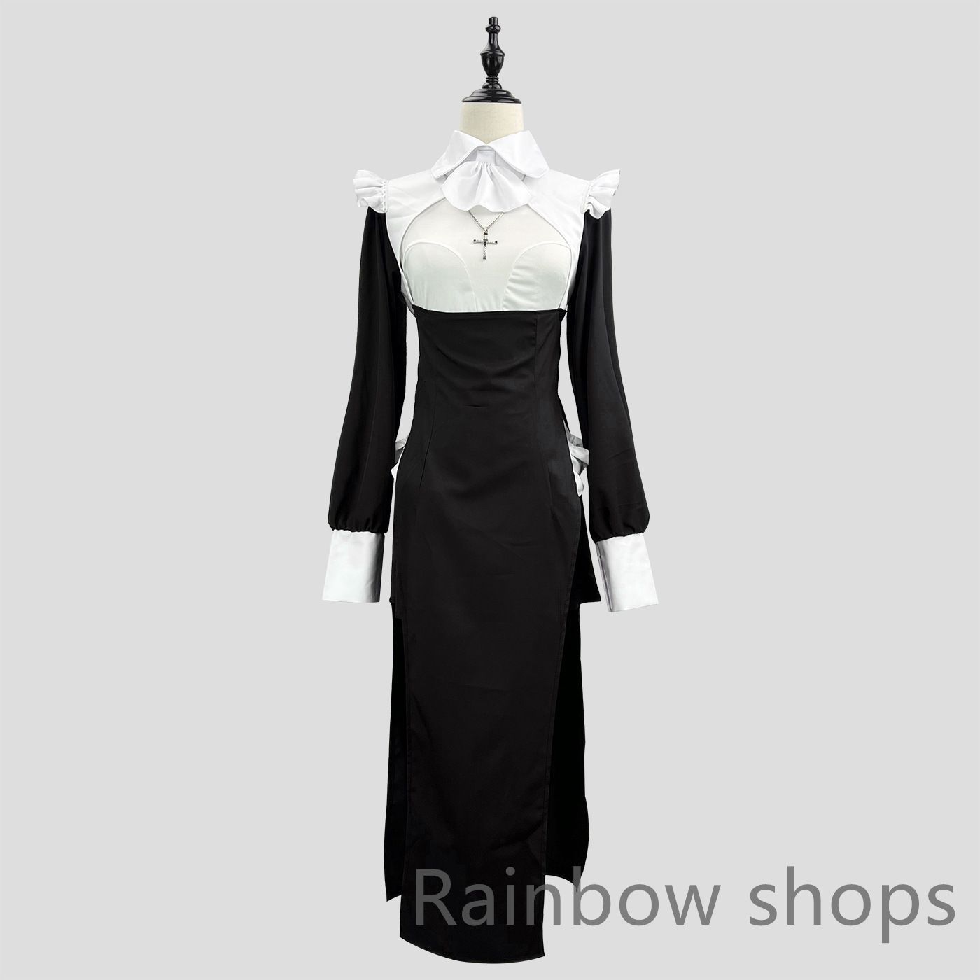 新品未使用】メイド服 修道女 シスター コスプレ ワンピース 
