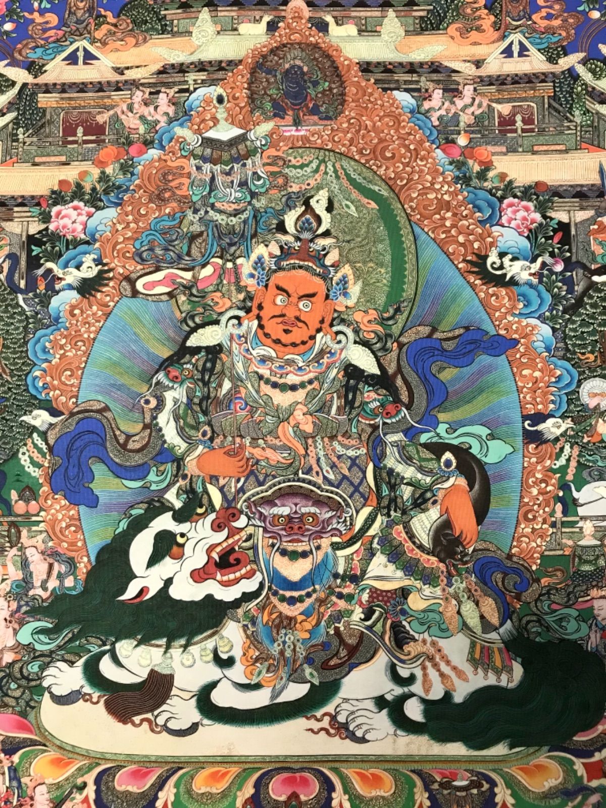 チベット　密教曼陀羅画　ラクシャサ チベット 密教曼陀羅画 ラクシャサ