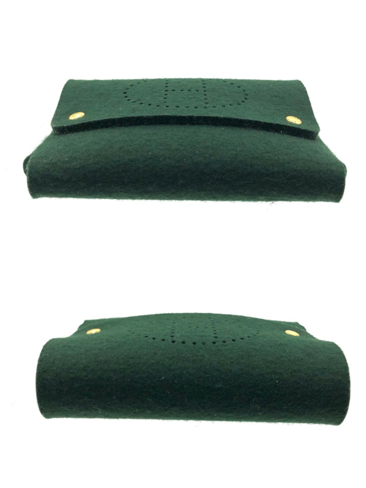 中古 エルメス ポーチ HERMES フェルト エテュイカルトGM トランプ