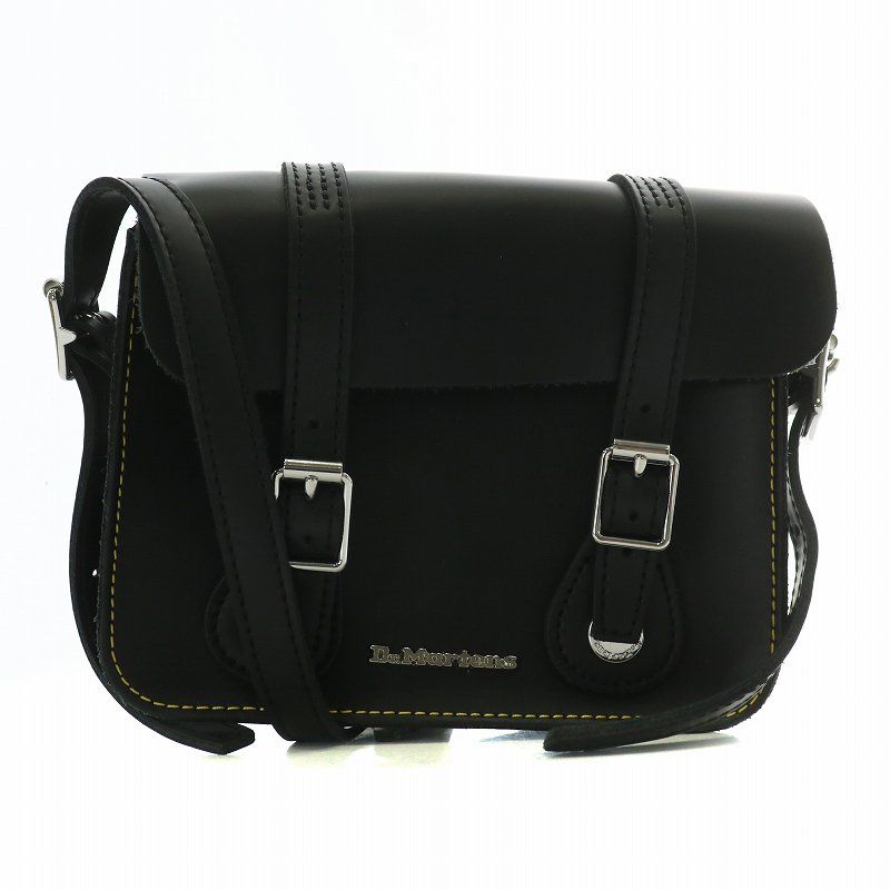 Dr Martens ショルダーバッグ 黒 Dr.martensの 7 INCH SATCHEL ミニ ショルダーバッグ｜送料無料
