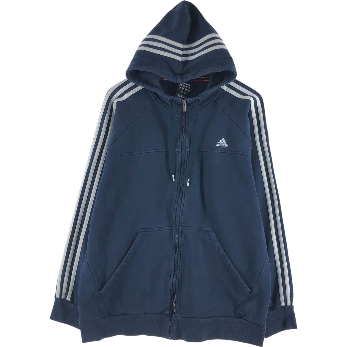 古着 アディダス adidas スウェットフルジップパーカー メンズXL相当/eaa422000
