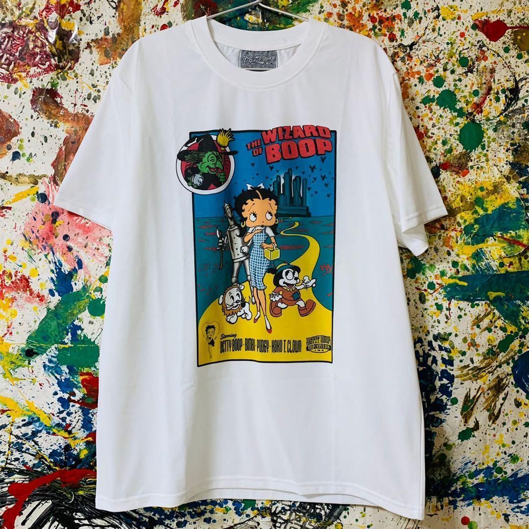 ベティ レトロ リプリント Tシャツ 半袖 メンズ 新品 個性的 白 betty