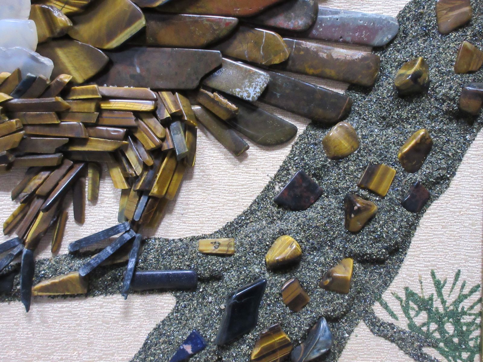 鉱石造 鉱石画 鉱石 鷹絵 縁起額 額縁 - メルカリ