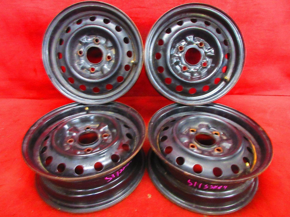スチール ホイール 4本 日産 NV200 バネット 純正 14×5J 4穴
