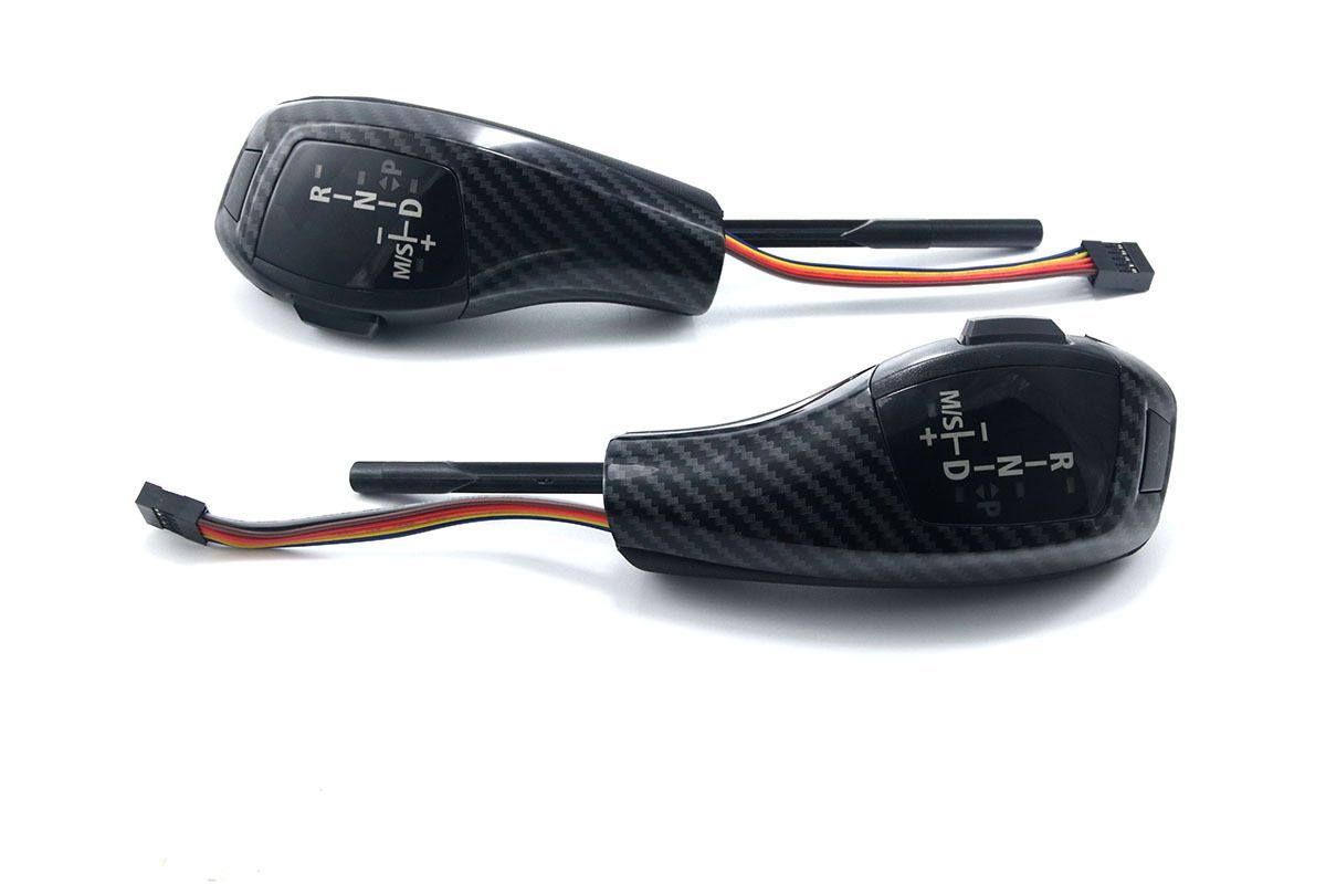 BMW E81 E82 E87 E88 116i 118i対応 LED電子シフトノブ ギアシフトレバー シルバー ブラック カーボン調