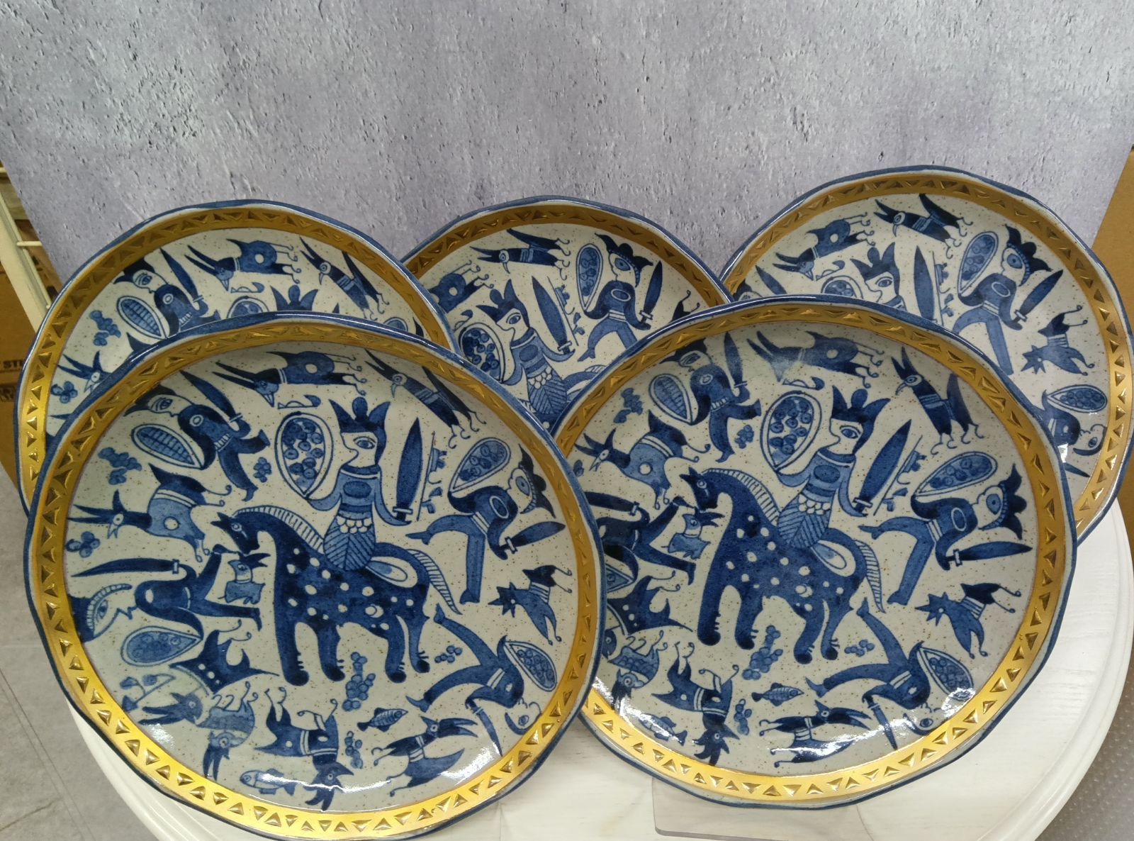 エクレクティックカイカイ パスタ ハイヤームの詩 カレー 皿 金彩 5枚