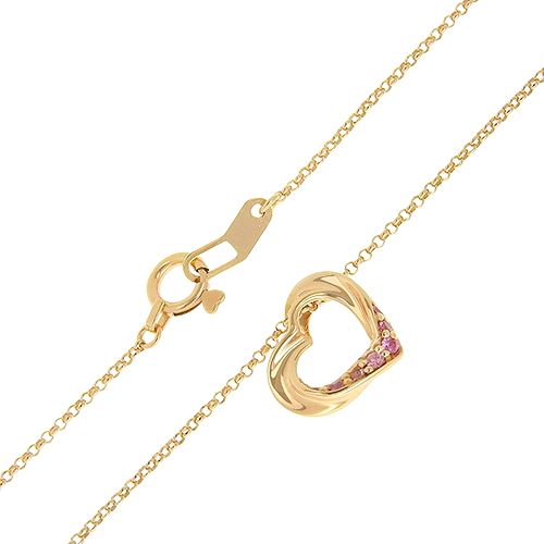 保証書付】 STAR JEWELRY(スタージュエリー) フォーエバーループ ハート ネックレス K18 ピンクゴールド PG ネックレス  アクセサリー ジュエリー ピンクサファイア ピンクゴールド レディース 41100060391【中古】【アラモード】 - メルカリ