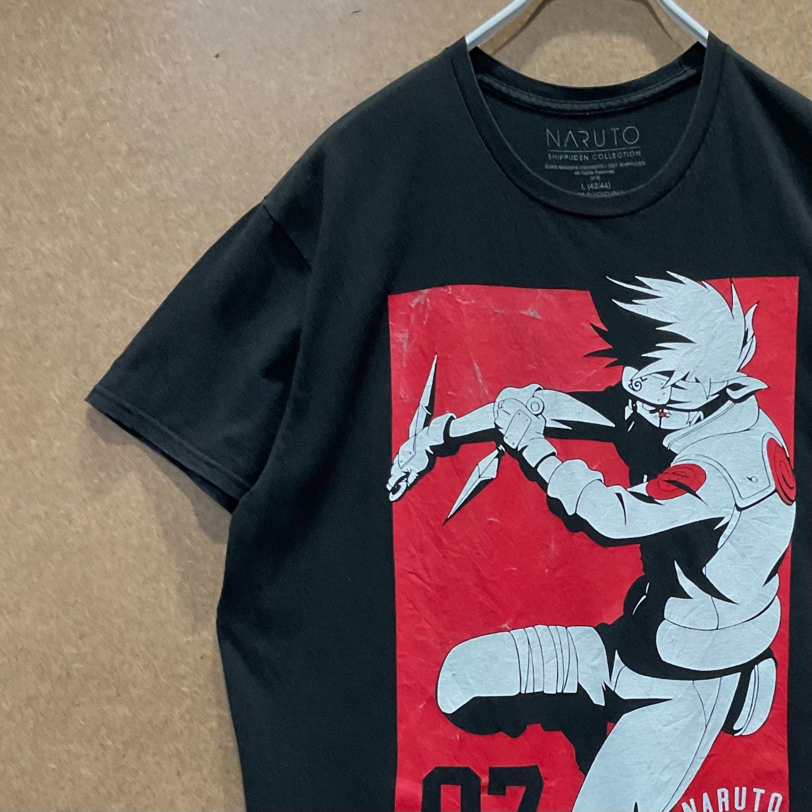 US古着 NARUTOナルト はたけカカシ07 TVアニメ 半袖tシャツ黒L - メルカリ