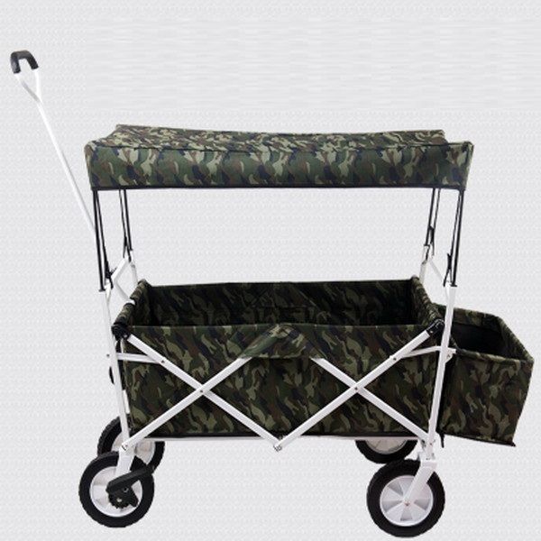 ワンランク上のSelection【カモフラ迷彩緑×白骨組み】キャリーカート