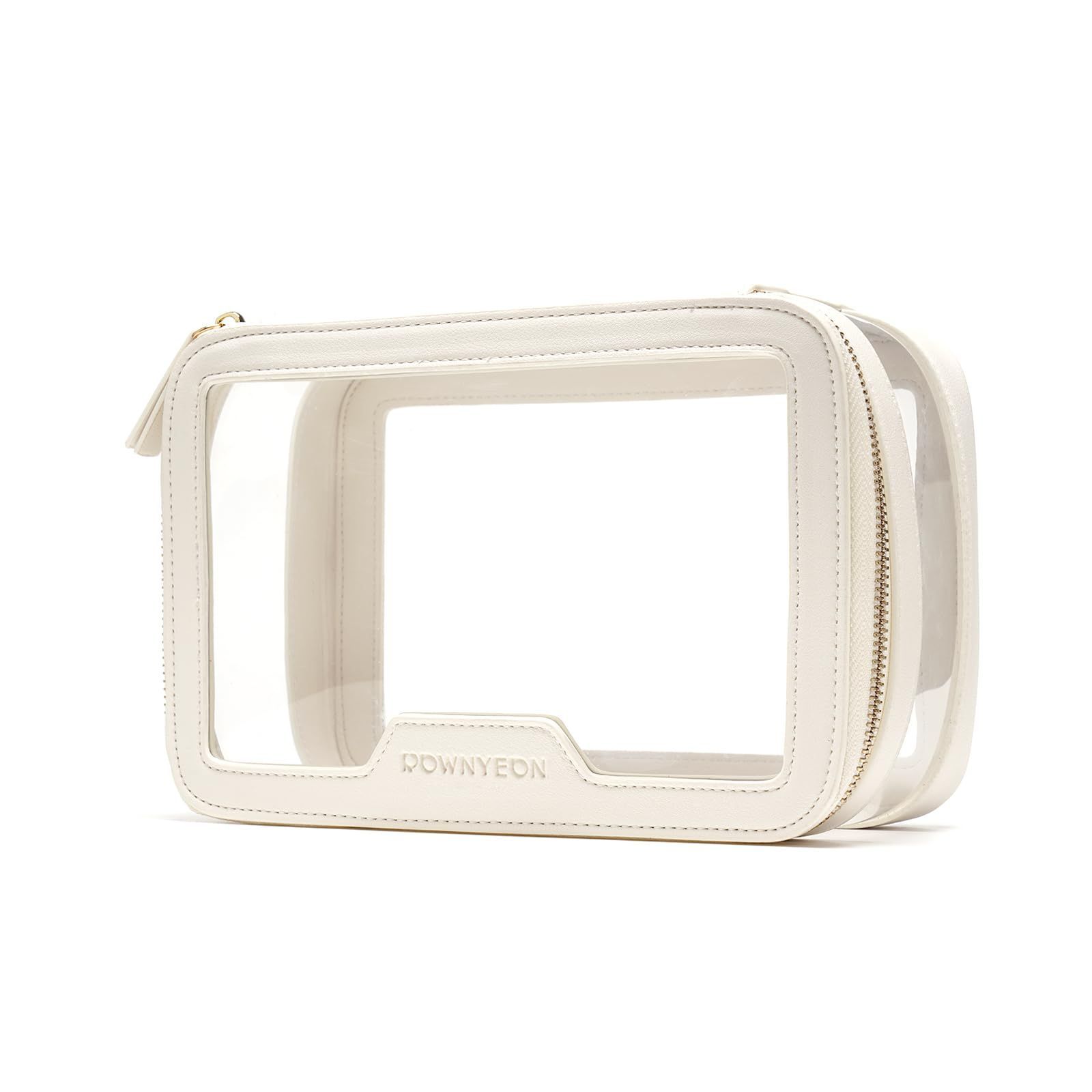 【数量限定】Organizer Cosmetic Portable Transparent Case Case Train Storage Makeup Makeup Travel Bag Bag Multipurpose Toiletry (ワイト) Cle