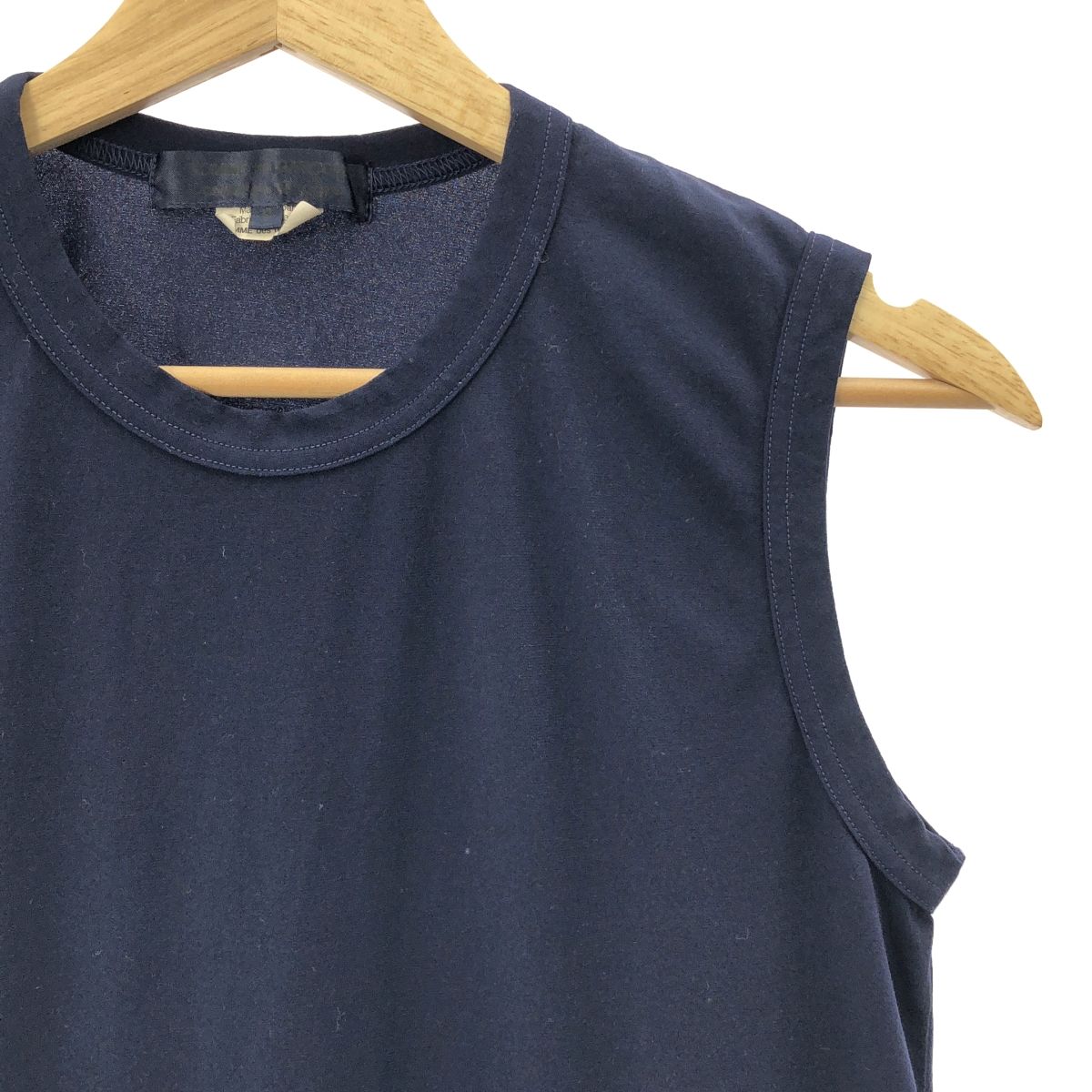 COMME des GARCONS COMME des GARCONS / コムコム | 2012SS | ポリエステル 製品加工 フリル ノースリーブ トップス | S | ネイビー | レディース COMME des GARCONS COMME des GARCONS / コムコム | 2012SS