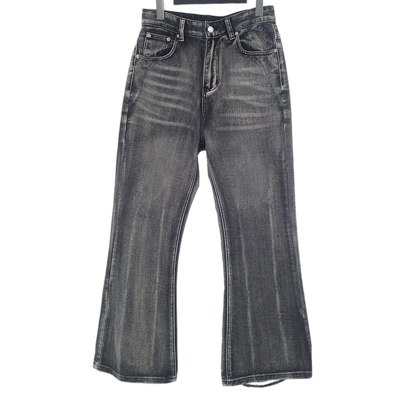 アルード　alude　ジップパンツ ALUDE アルード ラインパンツブラック 韓国 人気 - メルカリ