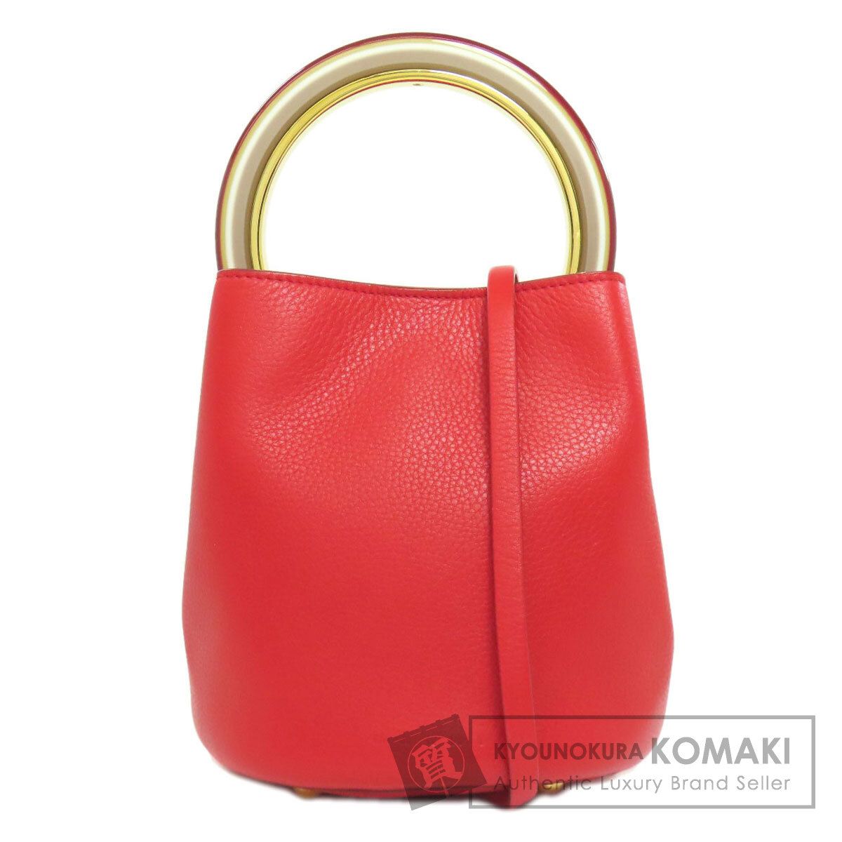 MARNI マルニ パニエ 2WAY ハンドバッグ レザー レディース