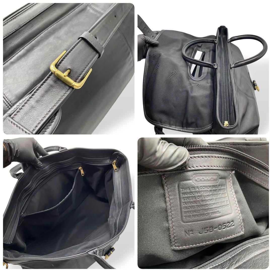 【希少・極美品】オールドコーチ ボストンバッグ 2way キャンバス レザー 極美品 COACH 超レア オールドコーチ USA製 2way ボストン