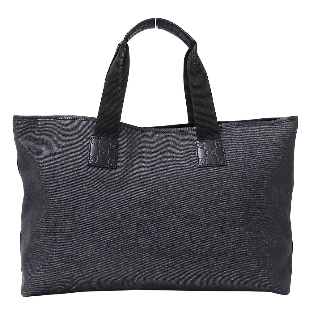 Gucci ブラック トートバッグ Yahoo!オークション - GUCCI トートバッグ/レザー/BLK