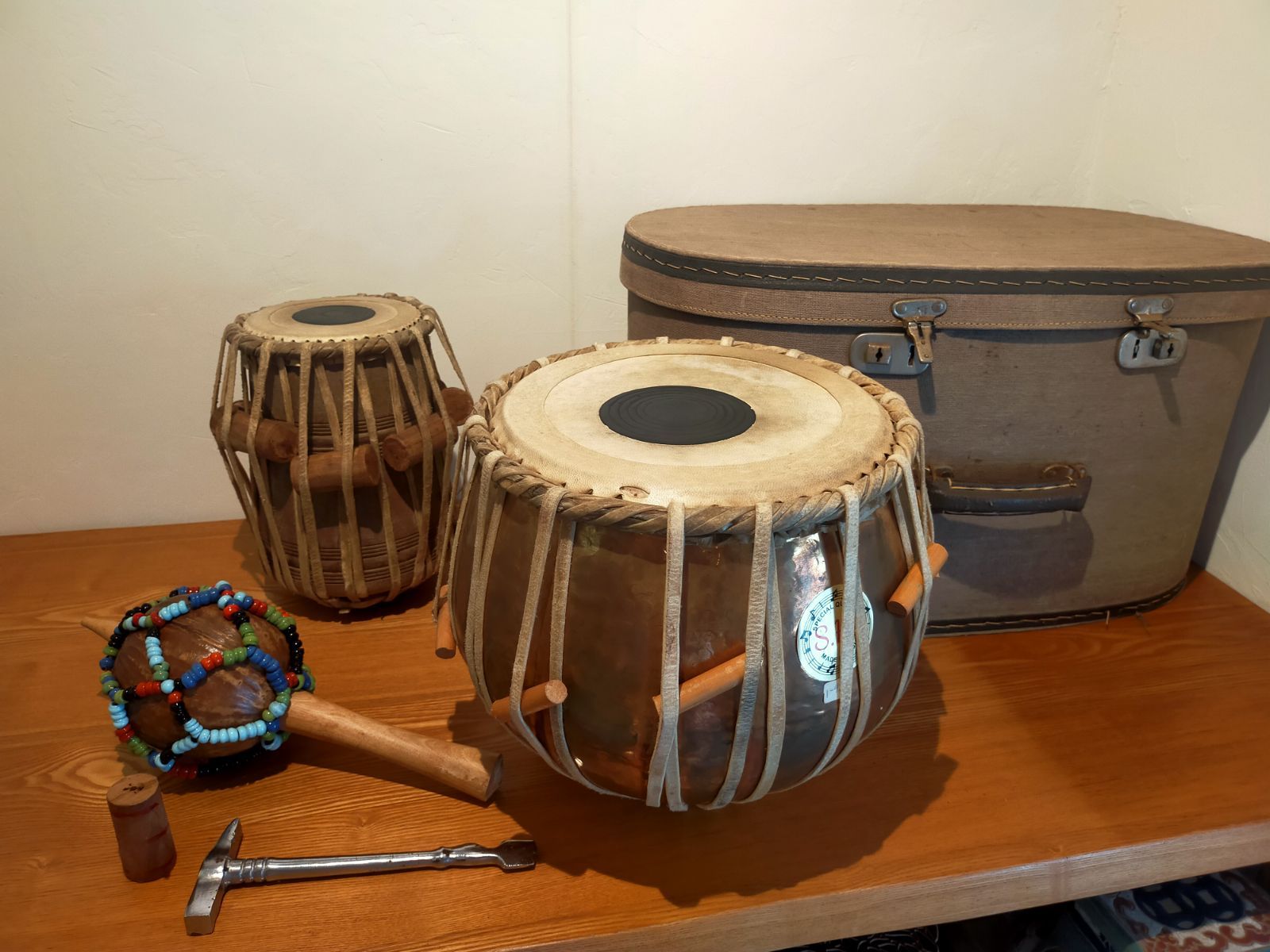 タブラ　インドの打楽器　Made in India 特別受注販売】タブラ インド打楽器 フルセット 国内送料無料