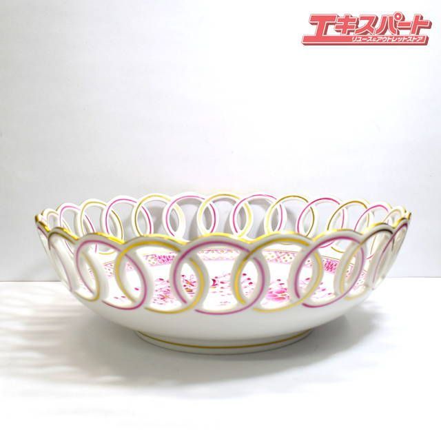 HEREND ヘレンド インドの華 ピンク 透かし ボウル 湘南台店 - メルカリ