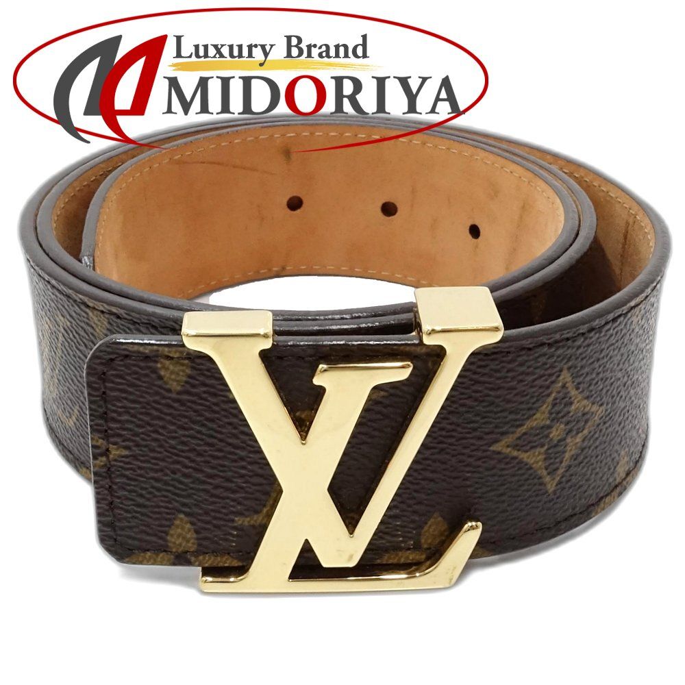 LOUIS VUITTON ルイヴィトン モノグラム ベルト レディース サンチュール LV イニシアル M9608 85|34 ブラウン|181413