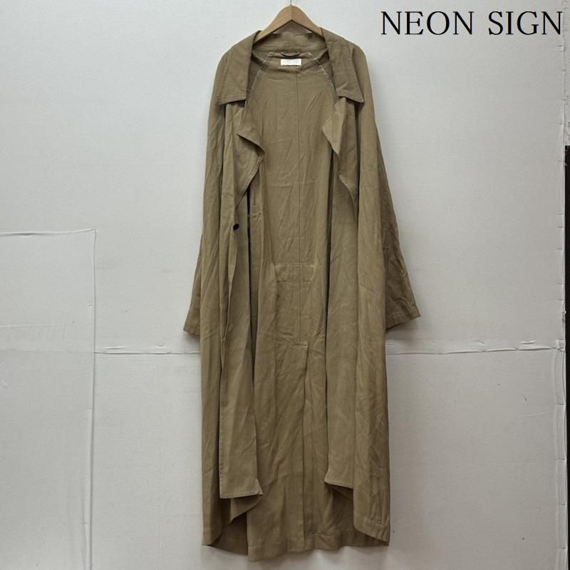 NEON SIGN ネオンサイン コート トレンチコート 17AW レーヨン 