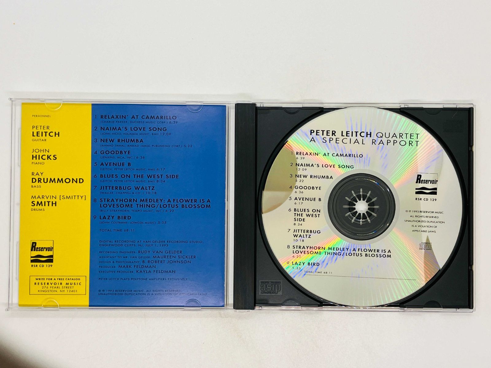 CD PETER LEITCH A SPECIAL RAPPORT /  ピーター リーチ / RSR CD 129 X41