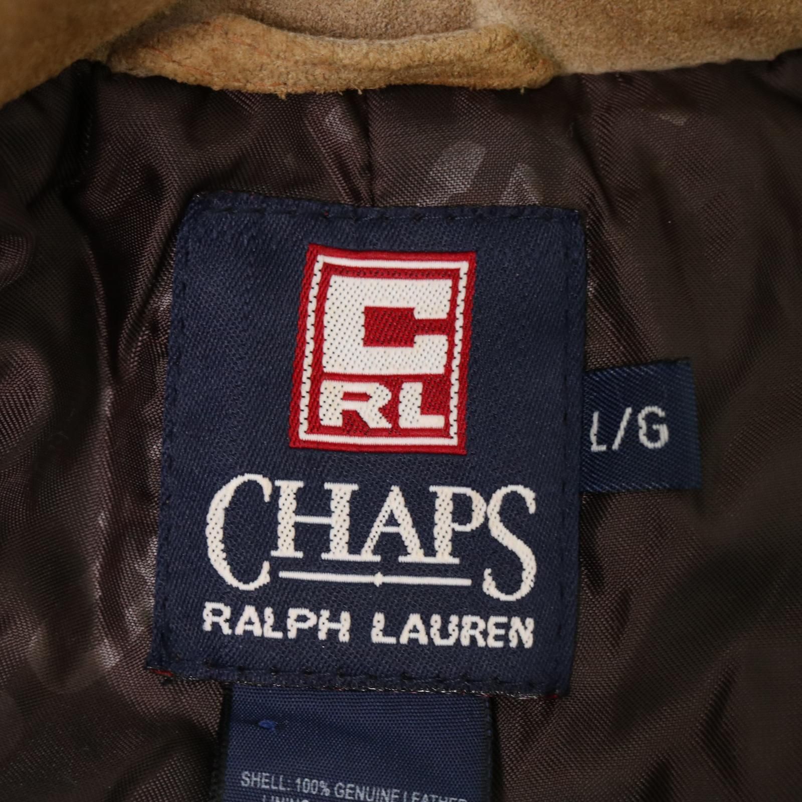 CHAPS チャップス ラルフローレン レザージャケット ライトブラウン 