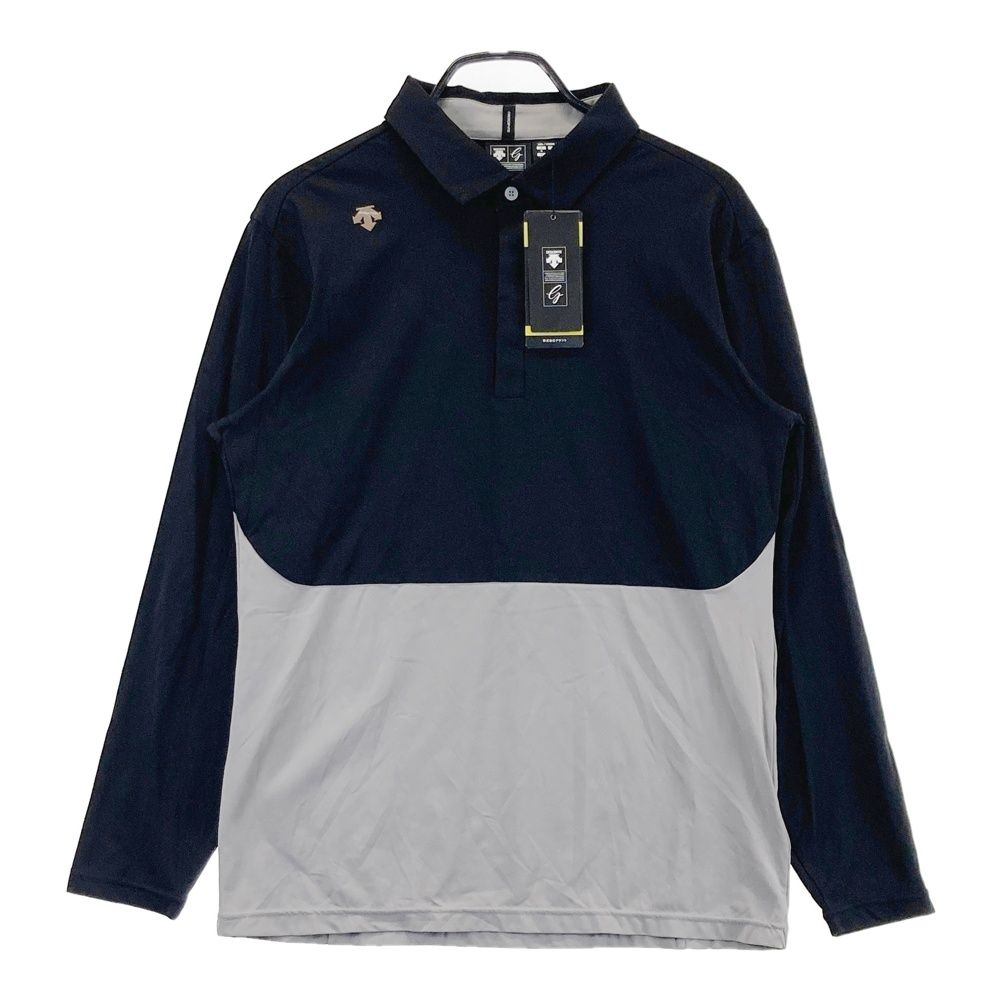 サイズ O DESCENTE GOLF デサントゴルフ 長袖ポロシャツ ブラック系 240101536202 ゴルフウェア メンズ ストスト