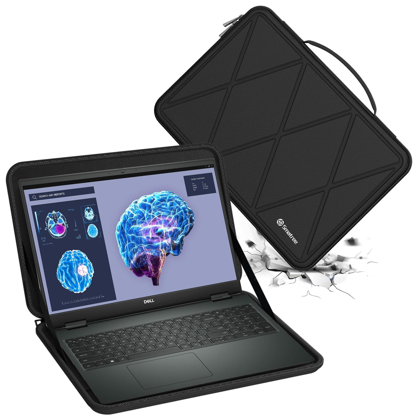 DELL DELL Precision Precision ワークステーション ワークステーションノートパソコン、 Laptopなどに適用 7680/7670 ラップトップハードケース 16インチ 360度耐衝撃 ハードEVA保護スリーブケース 防水(X8