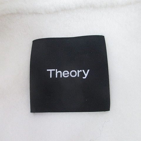 セオリー theory ベスト ノースリーブ ジャケット S 白系 ホワイト 毛 ウール カシミヤ混 スナップボタン ポケット フード - メルカリ