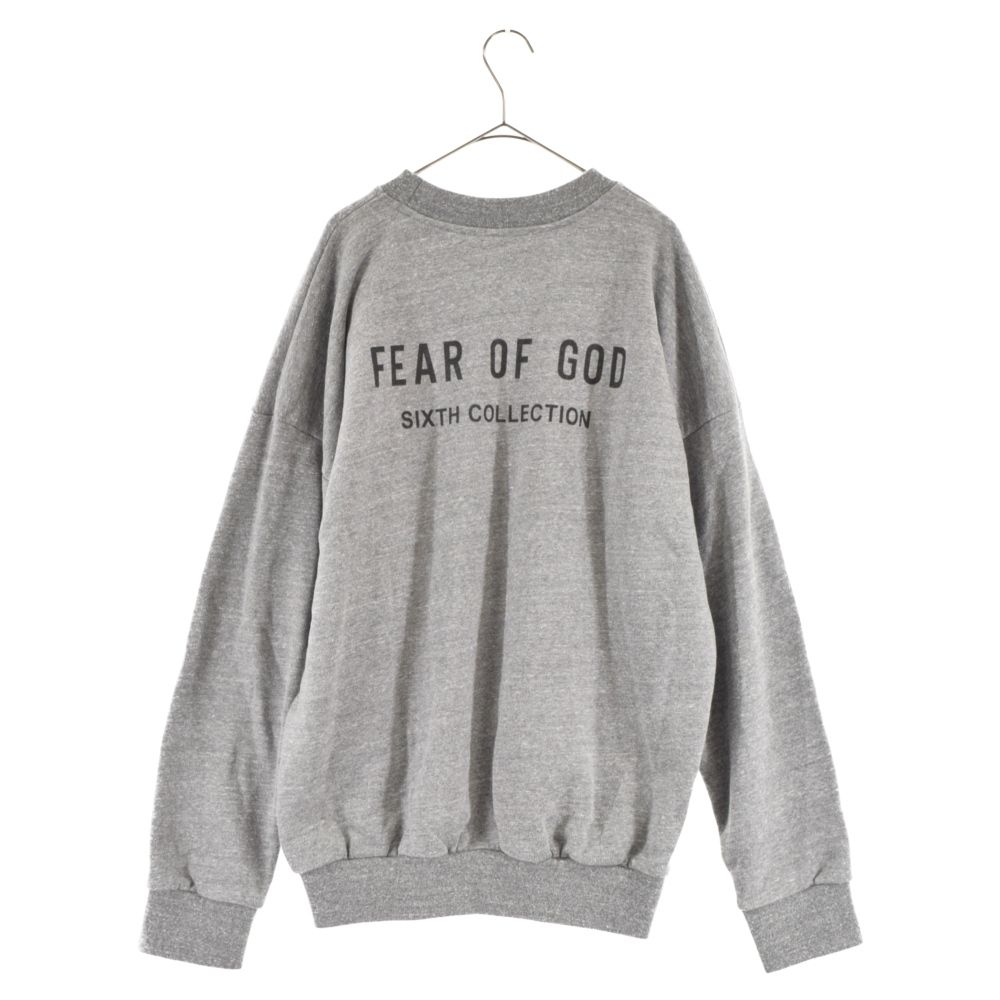 FEAR OF GOD (フィアオブゴッド) Sixth Collection Back Logo Crew Sweat 6thコレクション  バックロゴクルーネック トレーナー グレー