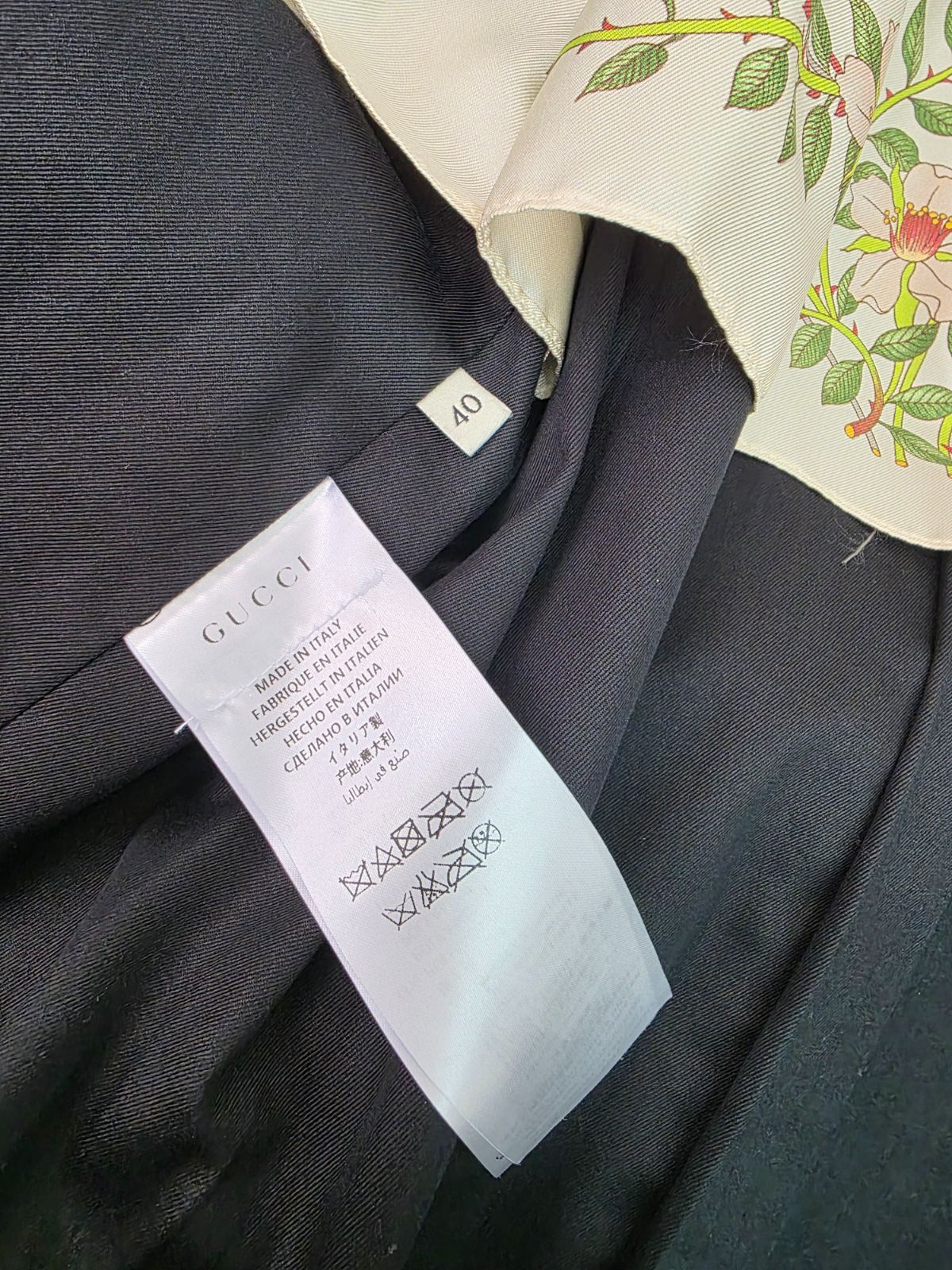 【美品】GUCCI パールボタン GG 花柄 トレンチコート ☆ GUCCI グッチ パールGGボタン スプリング トレンチコート