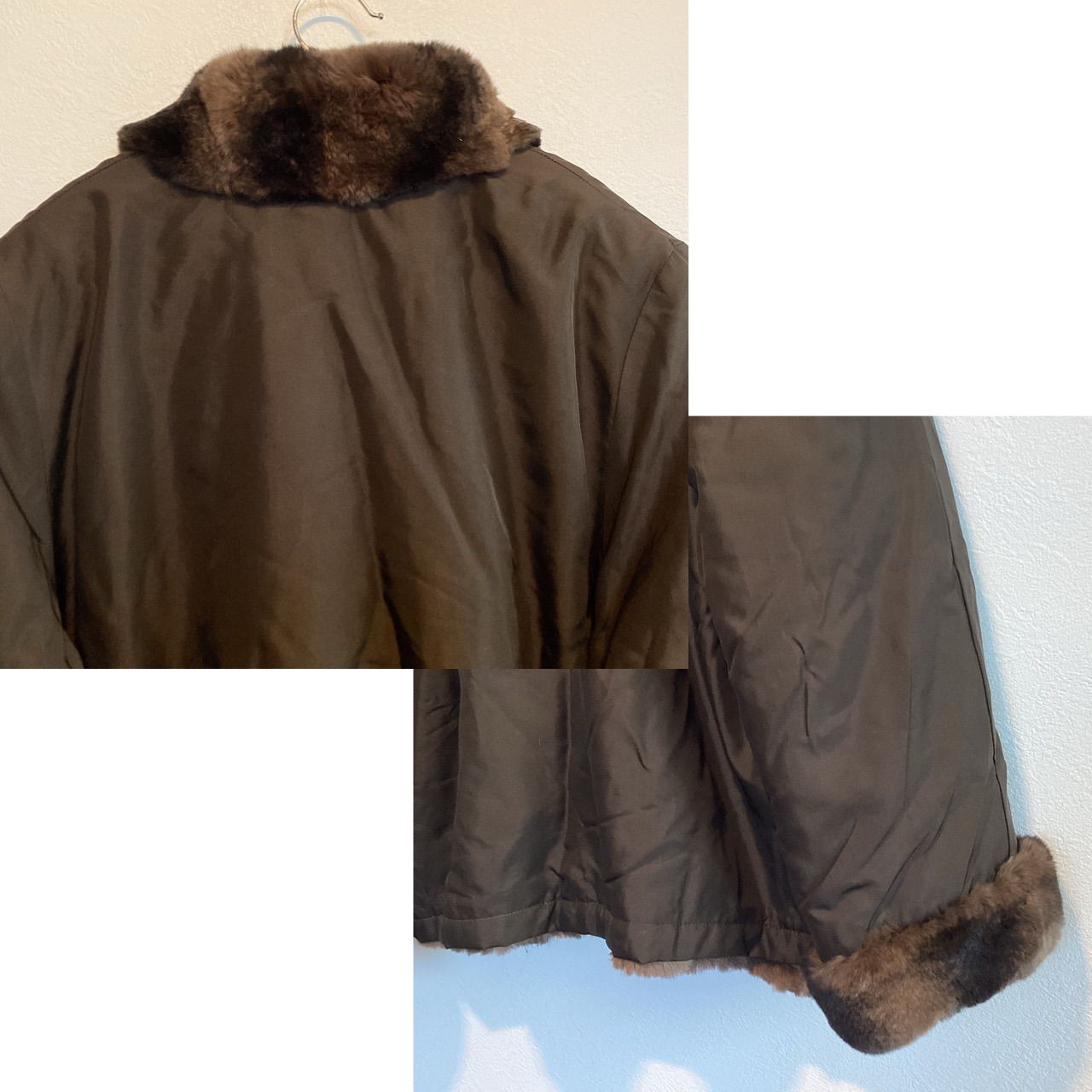 ★美品★ サンローズ リバーシブル ジャケット ラビットファー 毛皮 M-L ☆美品☆ SUNROSE サンローズ リバーシブル ジャケット ラビット