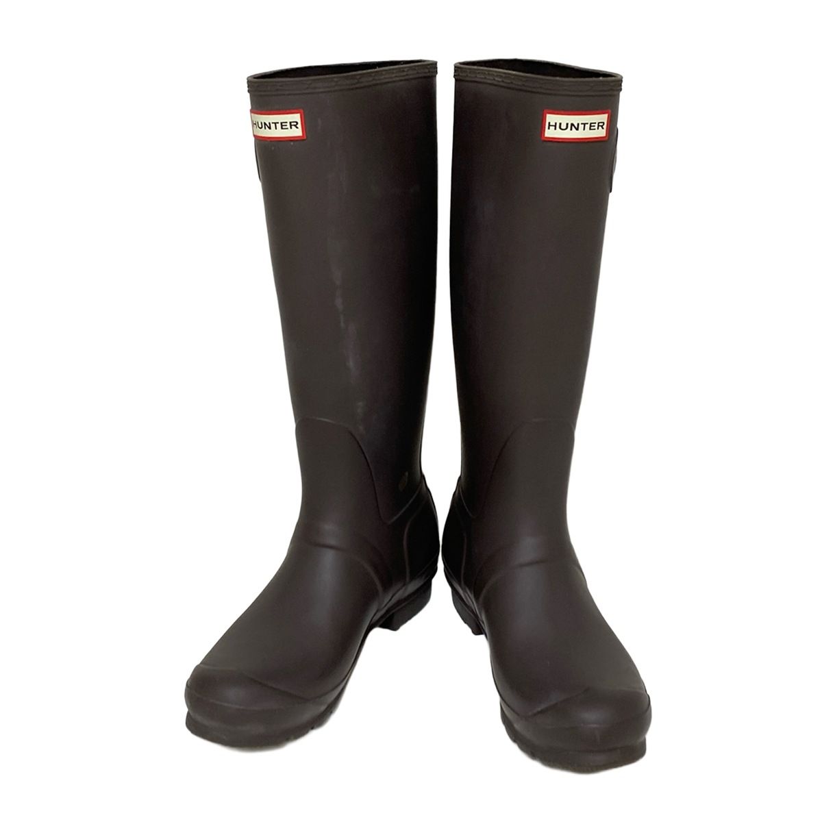 HUNTER ハンター レインブーツ UK9 メンズ - ダークブラウン