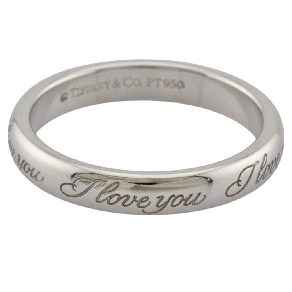 ティファニー ノーツ アイラブユー リング 指輪 7.5号 Pt950プラチナ