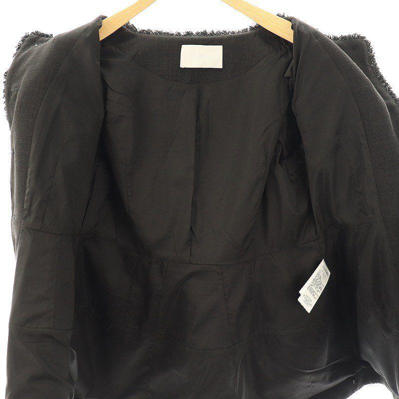 CELFORD　ハーフスリーブペプラムジャケット　38　BLK CELFORD（セルフォード）の「ペプラムハーフスリーブジャケット