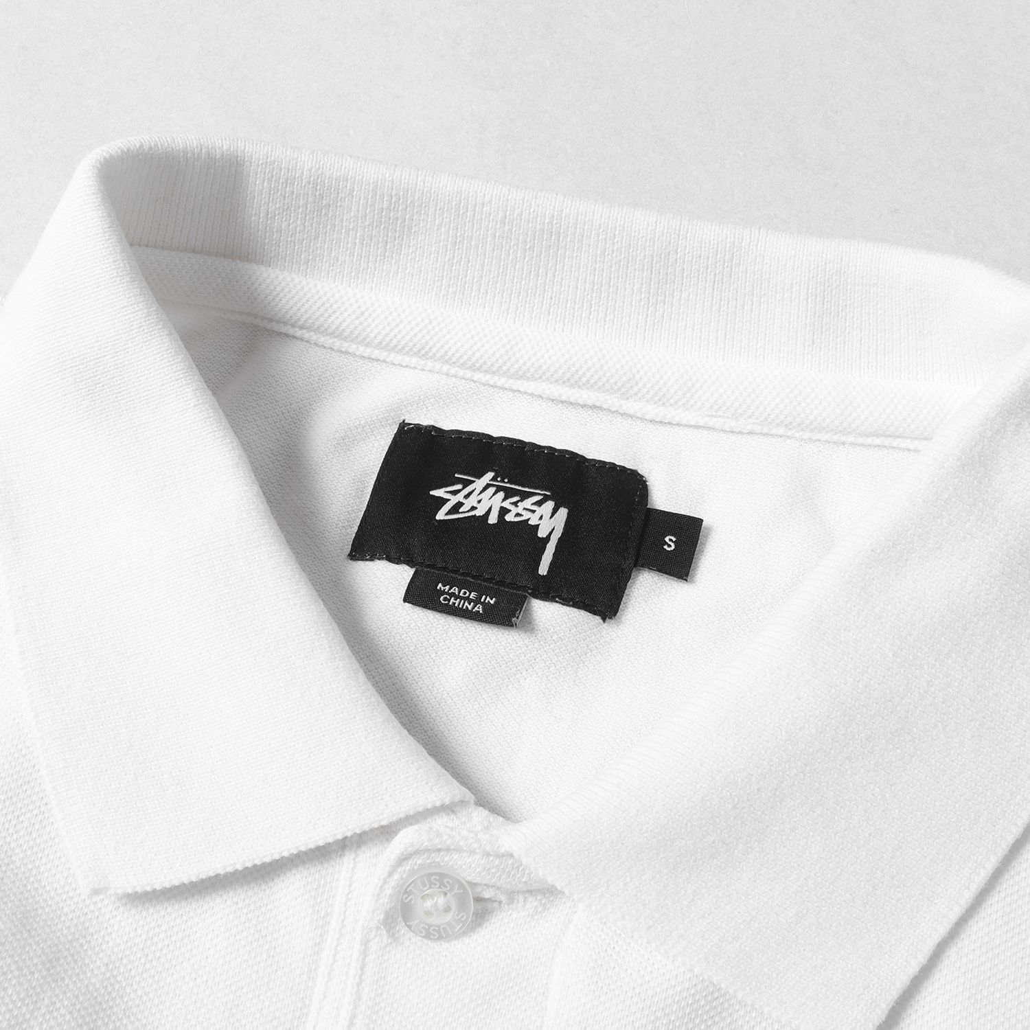 STUSSY ステューシー ポロシャツ サイズ:S ストックロゴ 鹿の子