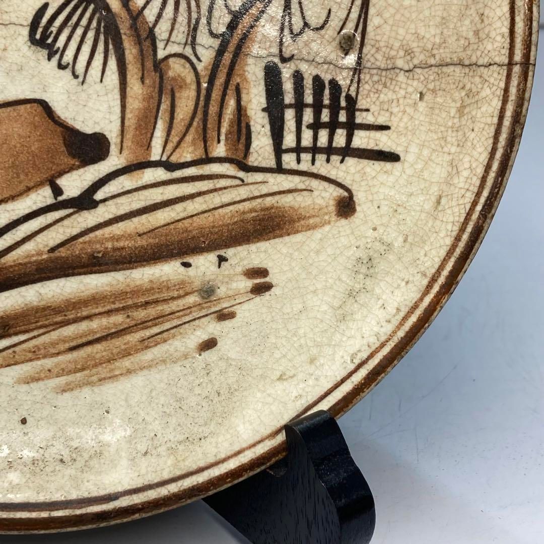 古瀬戸 皿 鉢□瀬戸石皿 古い黄瀬戸 深皿 菓子器 お茶菓子