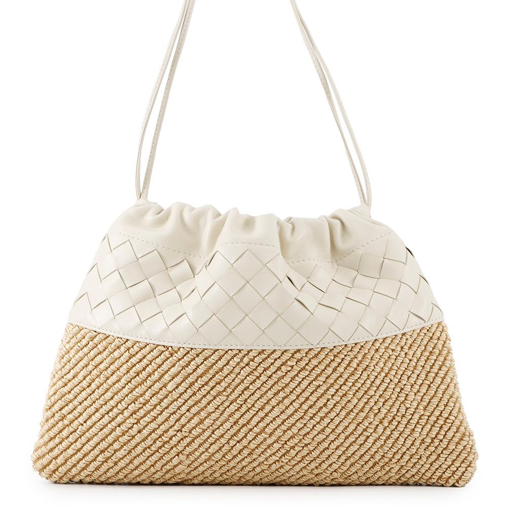 ボッテガヴェネタ ショルダーバッグ イントレチャート ダストバッグ ラフィア レザー 839102 BOTTEGA VENETA 巾着
