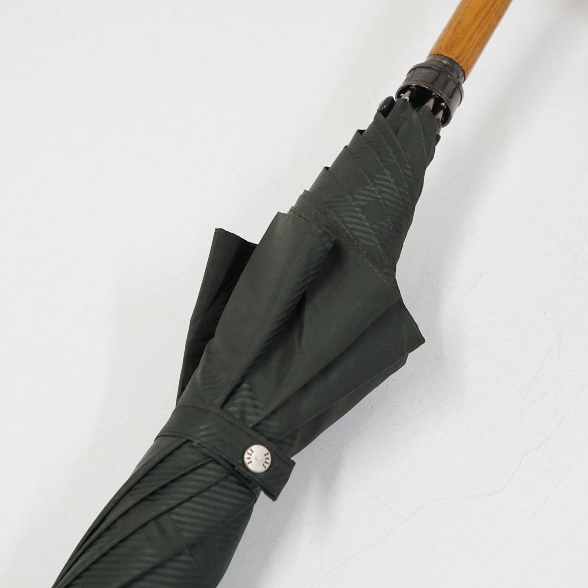 紳士傘 DAKS ダックス USED美品 チェック ダークグリーン グラス