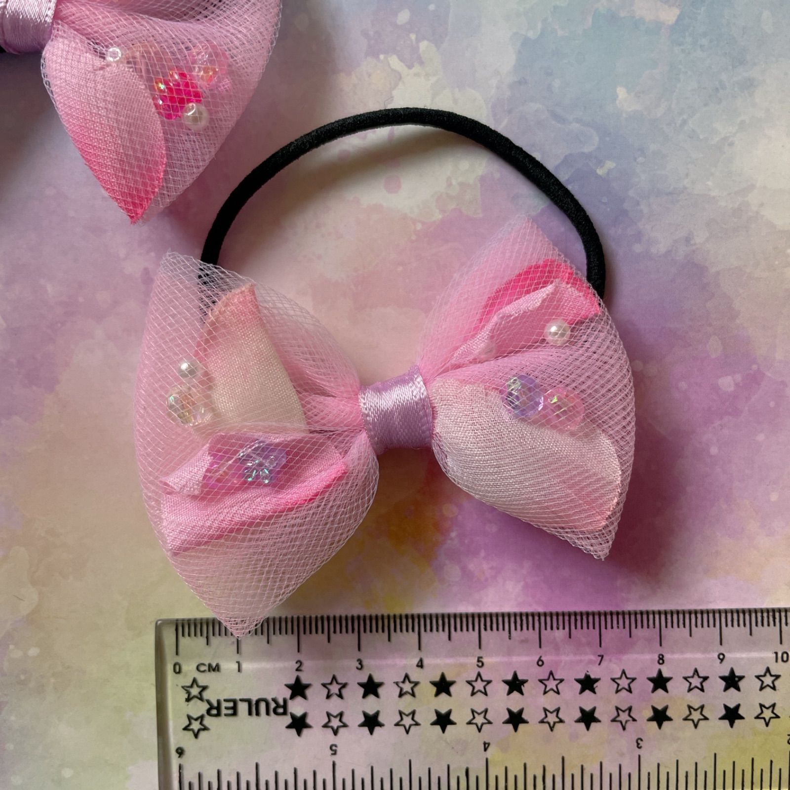 キラキラリボン(ピンク×花びら) - メルカリ