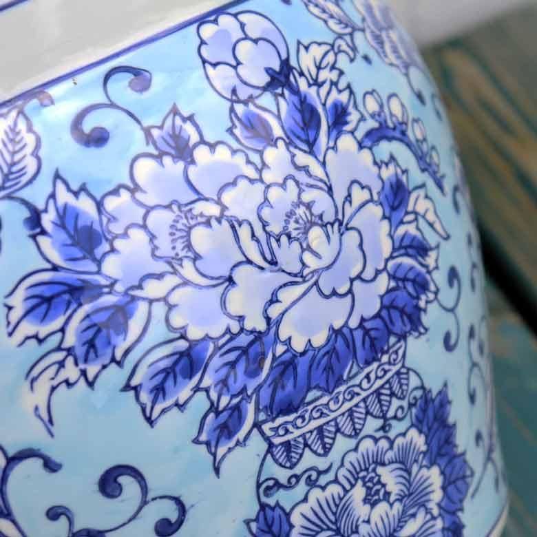 水鉢 大型 水色 牡丹 10号 睡蓮鉢 火鉢 水連鉢 和モダン ビオトープ 和風