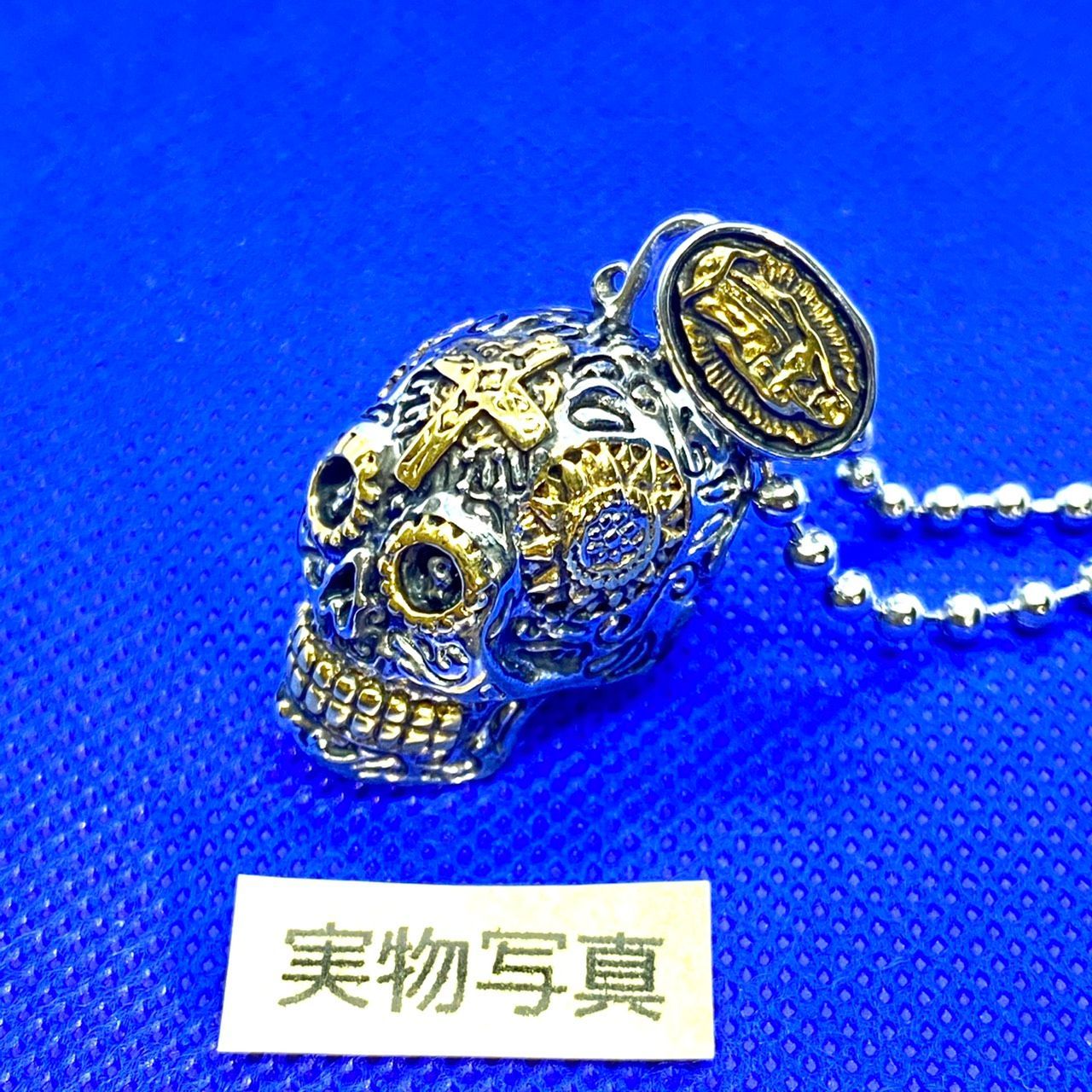 delinquentbrosメキシカンスカルネックレス メキシカン スカル メンズ ネックレス ドクロ 髑髏 骸骨 骨 メキシカン