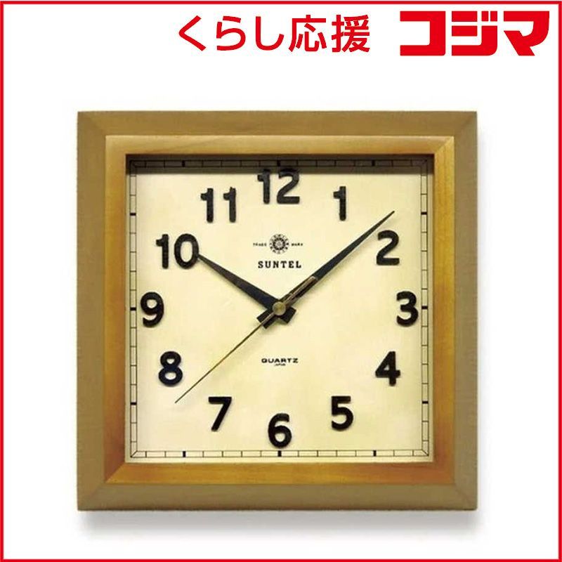 未開封 インテック スクウェア 掛け時計 QL696-BR ブラウン QL696_BR ♥ 送料無料